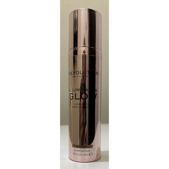Revolution Illuminate and Glow Bronze Liquid Highlighter Skin Perfector NEW - Picture 1 of 3